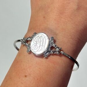 Avon Hidden Locket Monogram Cuff Bracelet Cottagecore Old Money Victorian Style